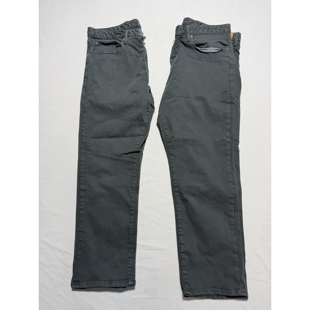 Bonobos Straight Leg Pants Mens 38x30 Charcoal Gray Lot of 2 Stretch Denim